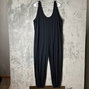 Splits59 Othilia Airweight Jumpsuit Medium Large Athleisure Pockets Black Light